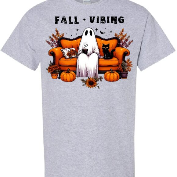 Fall Vibing Ghost tee - Picture 2 of 2